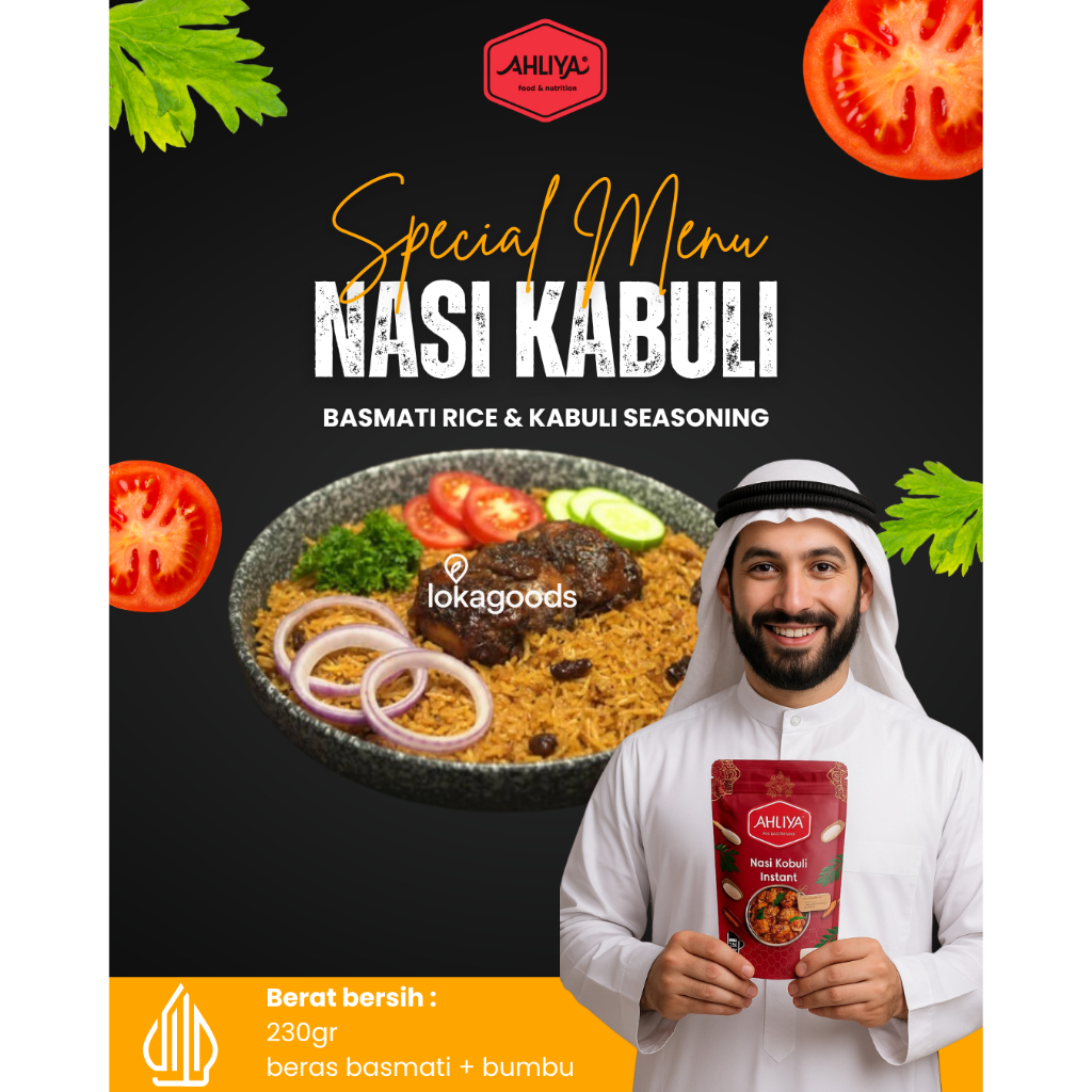 

AHLIYA NASI KABULI/ PAKET BERAS BASMATI PLUS BUMBU NASI KABULI/ NASI KABULI INSTAN