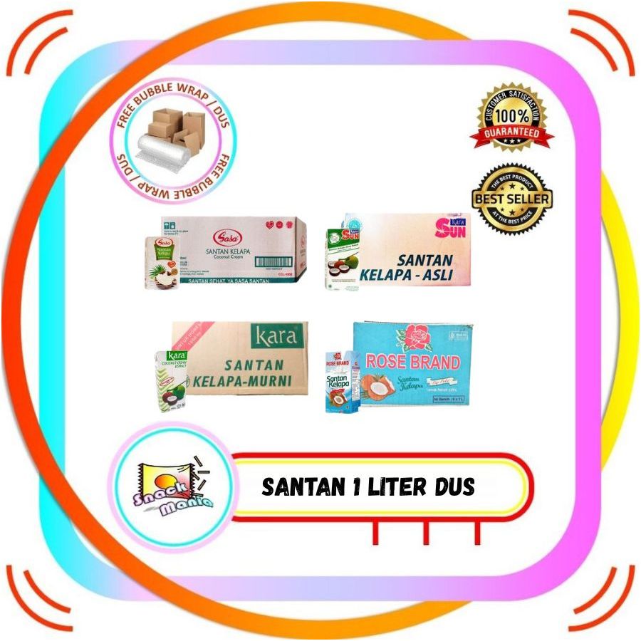

Sun Kara Santan Kelapa Cair 1 Liter x 12 pcs DUS 1000 ml Sasa Kara Rose Brand