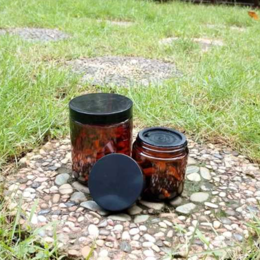 Botol Kaca Lulur 100gram 200ml Wadah Kaca Amber Coklat Glass Cream Jar Pomade Wax 100ml 200gram Pot 