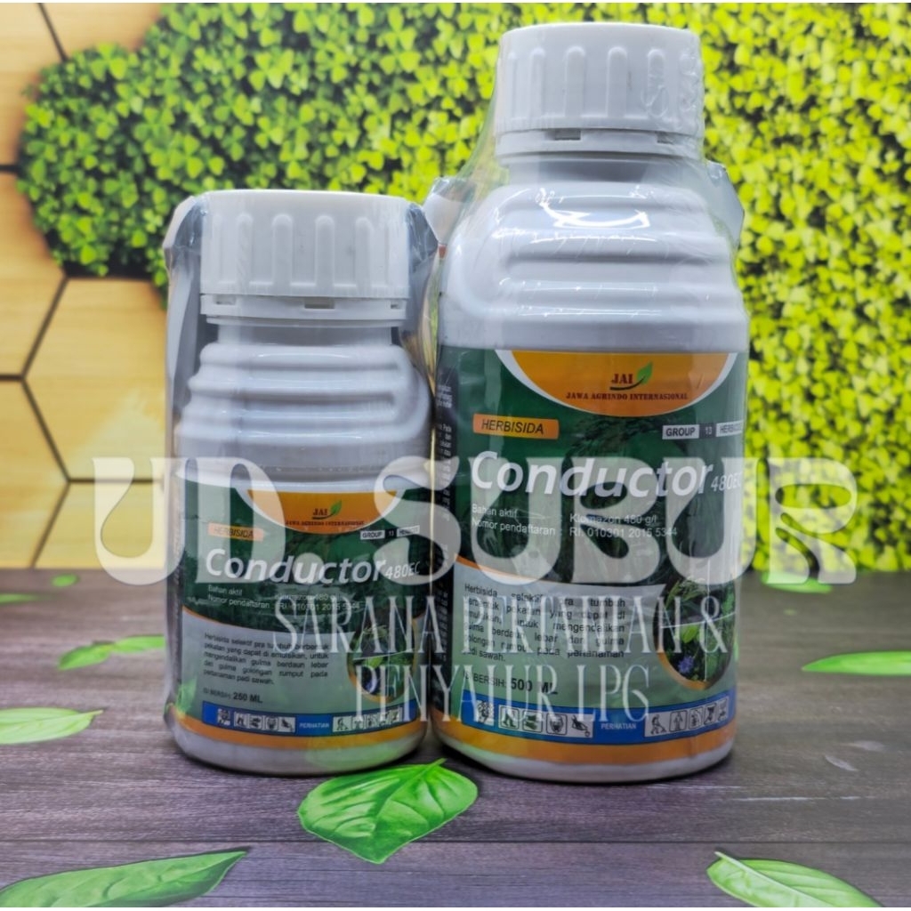 CONDUCTOR + RESICOR Herbisida untuk menanggulangi gulma pada tanaman padi berkualitas (Free Kaos) (b