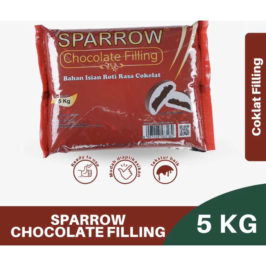

SELAI COKLAT SPARROW FILLING 5kg | SLAI COKLAT | COKLAT ISIAN ROTI
