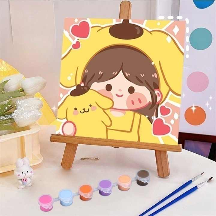 

Lukisan Anak Mewarnai Cat Air Melukis Kanvas Set Melukis Gypsum Anak Painting By Number