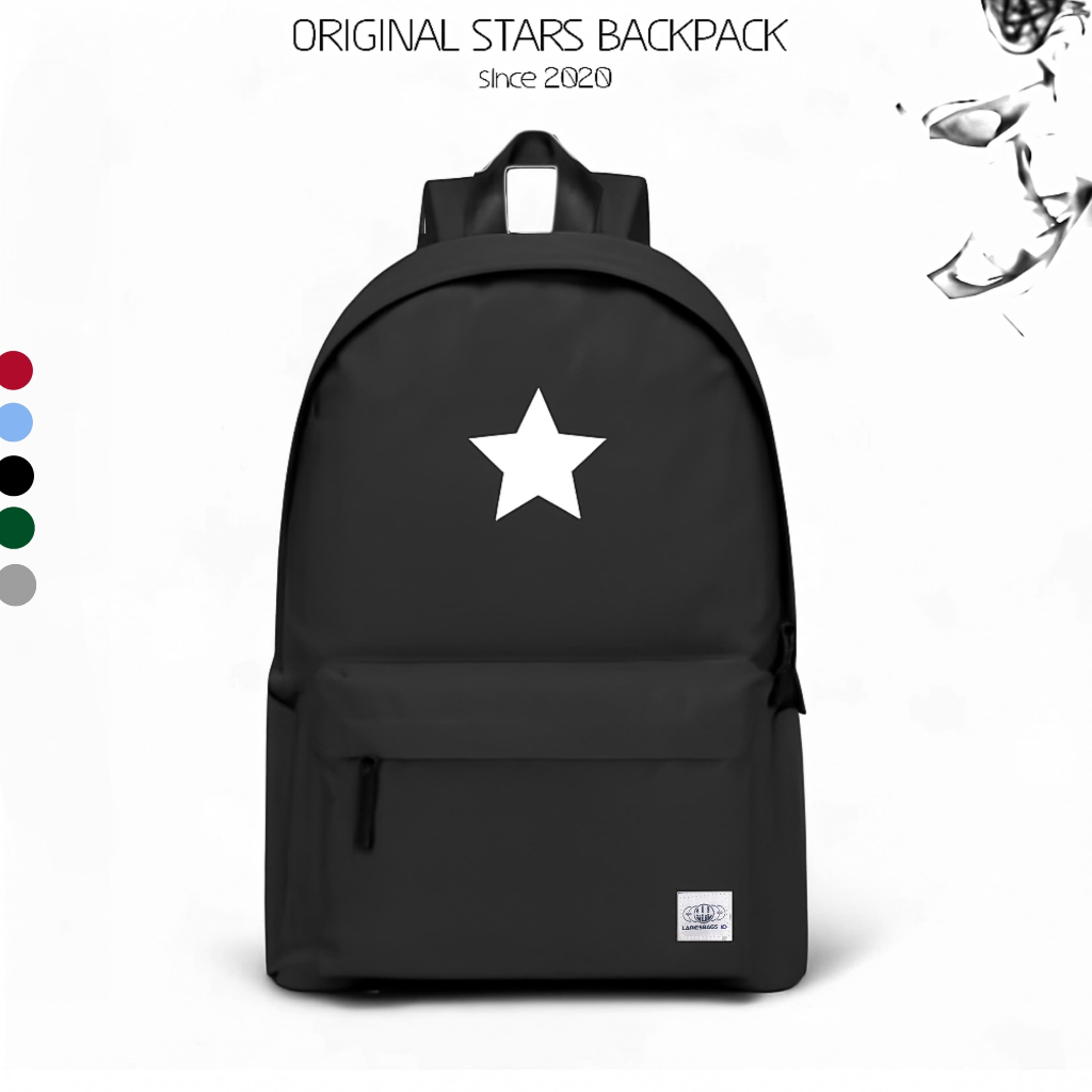 Tas Ransel Bintang Cordura Canvas 15L Sekolah Gondes Style Simpel Waterproof Backpack Tas Gendong Pr