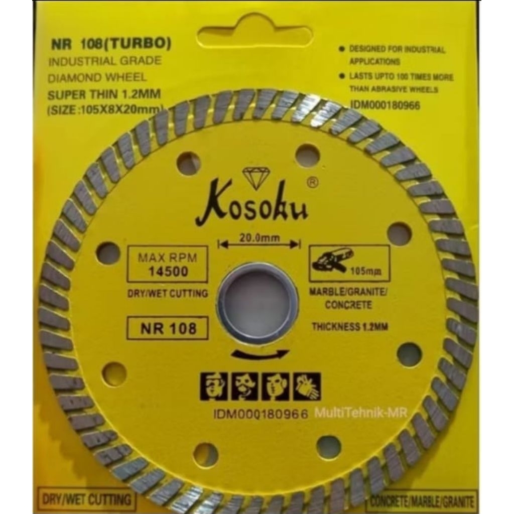 kosoku turbo thin NR108 diamond whell kosoku turbo potong keramik