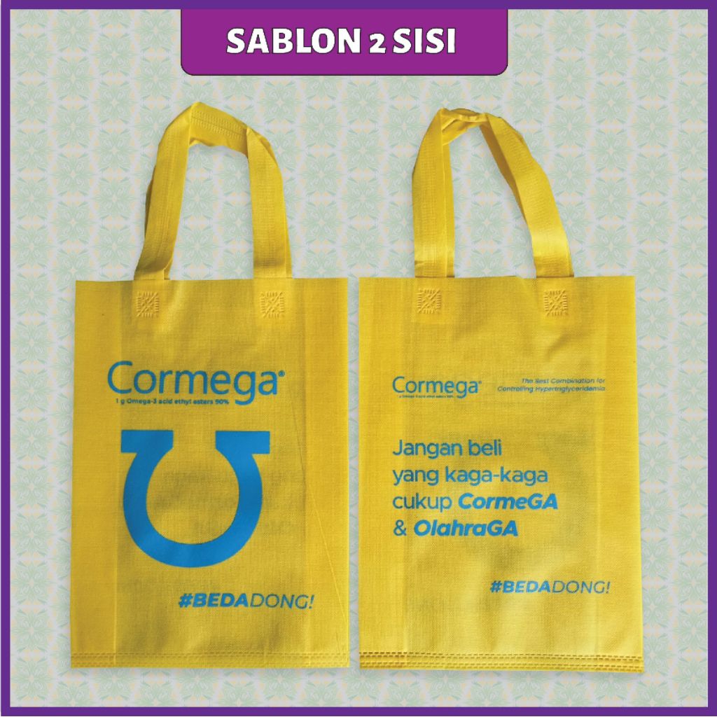 

Tas spunbond custom sablon multi warna. 25x35/30x40