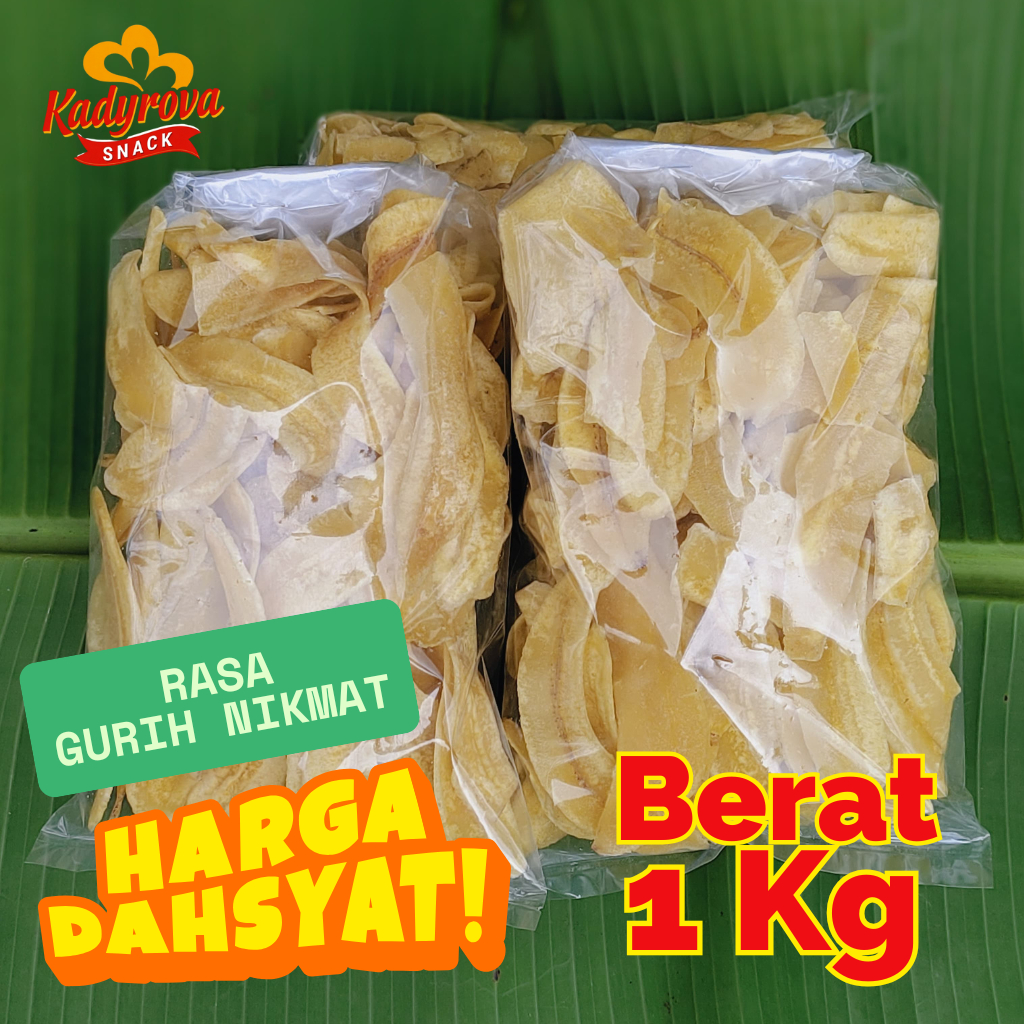 

Keripik Pisang Asin Gurih Berat 1 Kg Nikmat Termurah