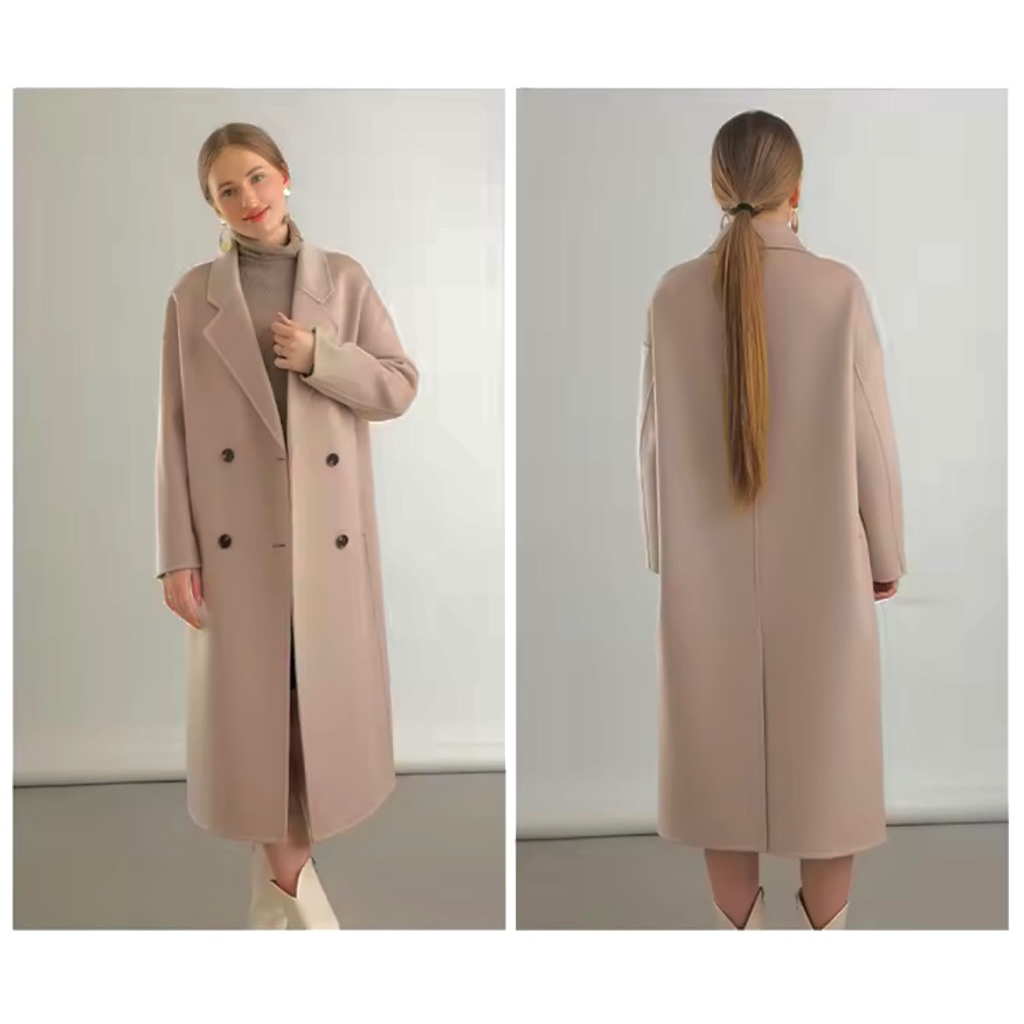 Long Coat Winter Wanita Outer Panjang Umroh Lapisan Tebal