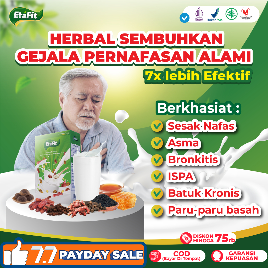 

Obat Detox TBC, ISPA & Bronkitis Herbal - ETAFIT Susu Kambing Etawa Bubuk Murni Asli 100% Original