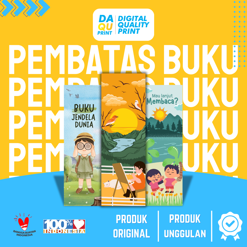 

Cetak Bookmark Custom – Pembatas Buku Aesthetic – Bahan Tebal AC260