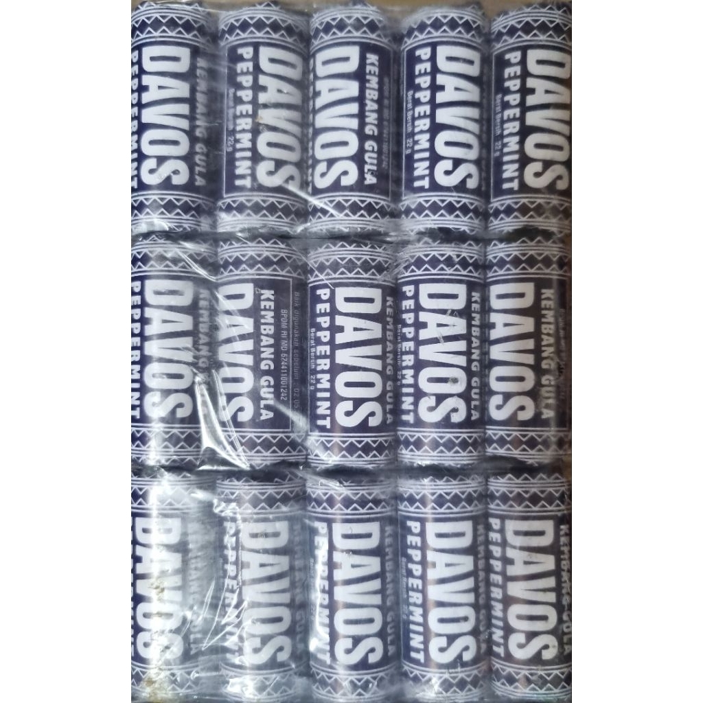 

Permen peppermint Davos roll 1 pak isi 10 roll