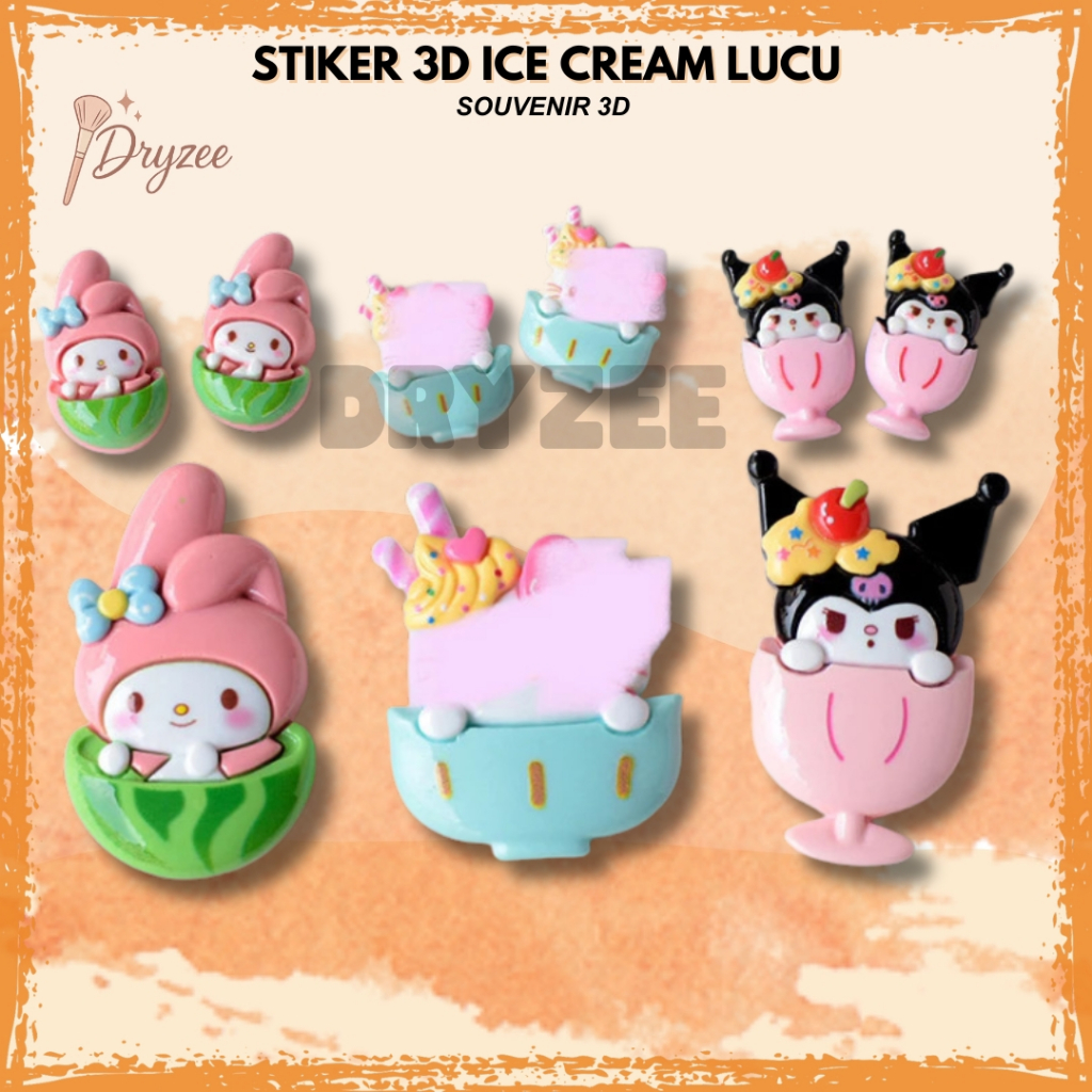 

Stiker 3D DIY Ice Cream Lucu Untuk Case HP Botol Cocok Untuk Souvenir Hadiah Aksesoris DIY Cute