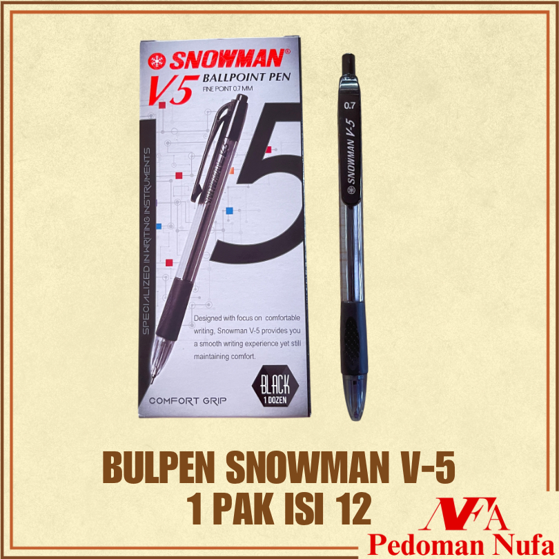 

NUFA PULPEN V-5 HITAM SNOWMAN