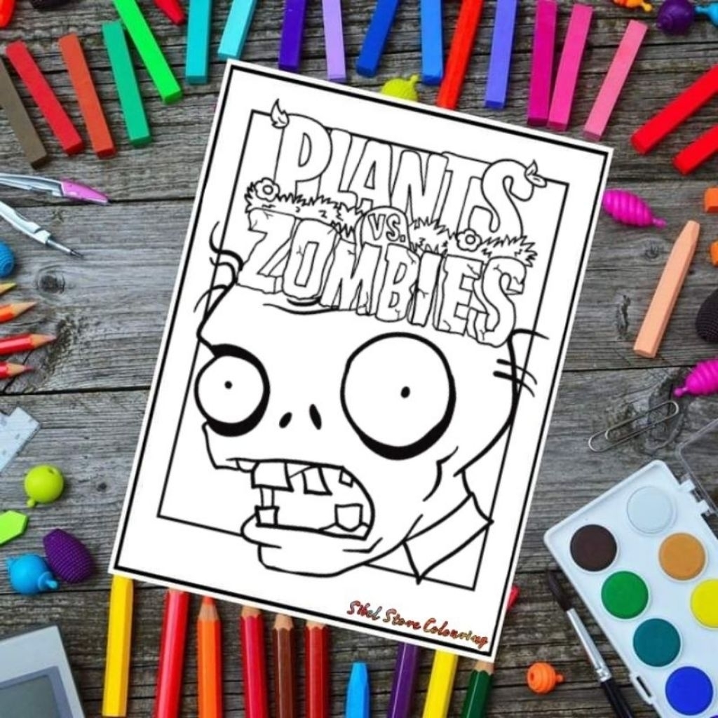 

Kertas Mewarnai Gambar Anak Tema Plants VS Zombies V2 (10 Gambar) / Kertas Gambar Tebal 160Gsm