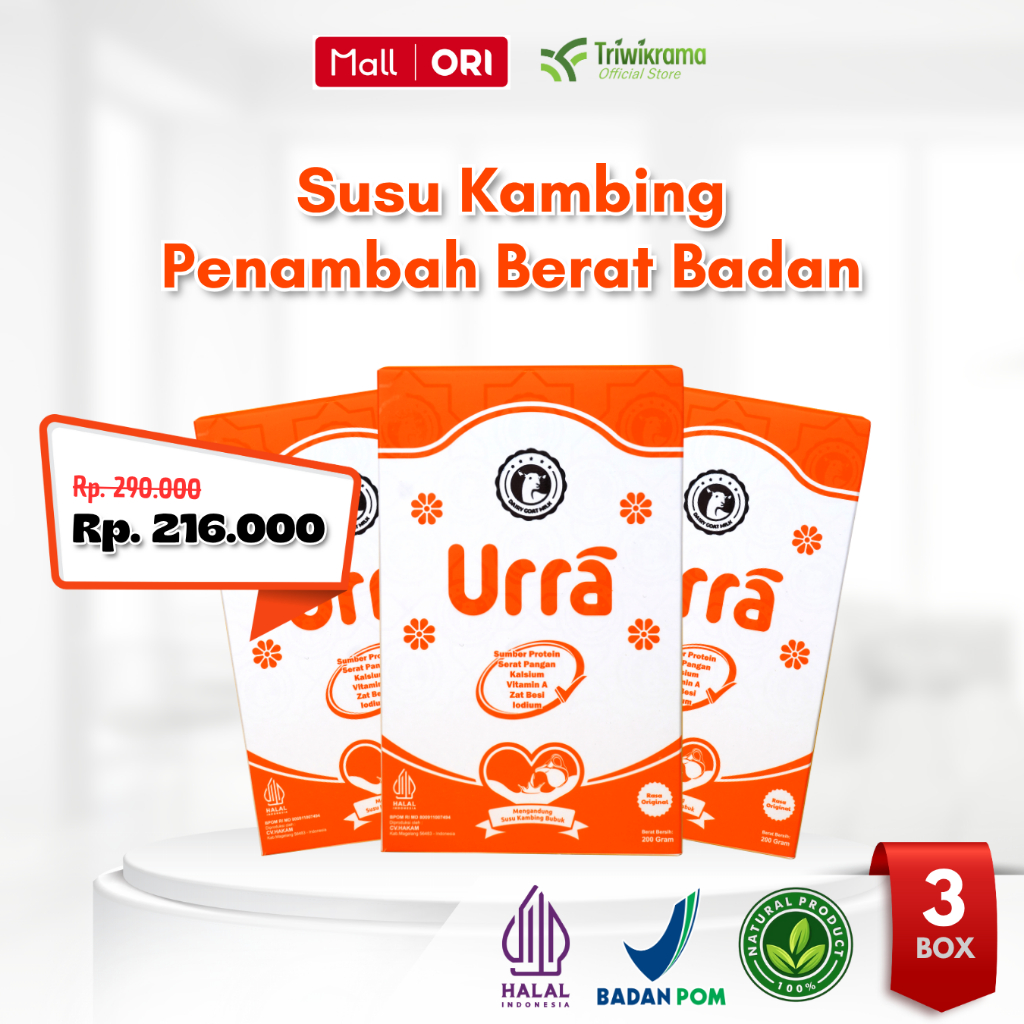

Triwikrama - Susu Urra 200gr Paket 3 Box