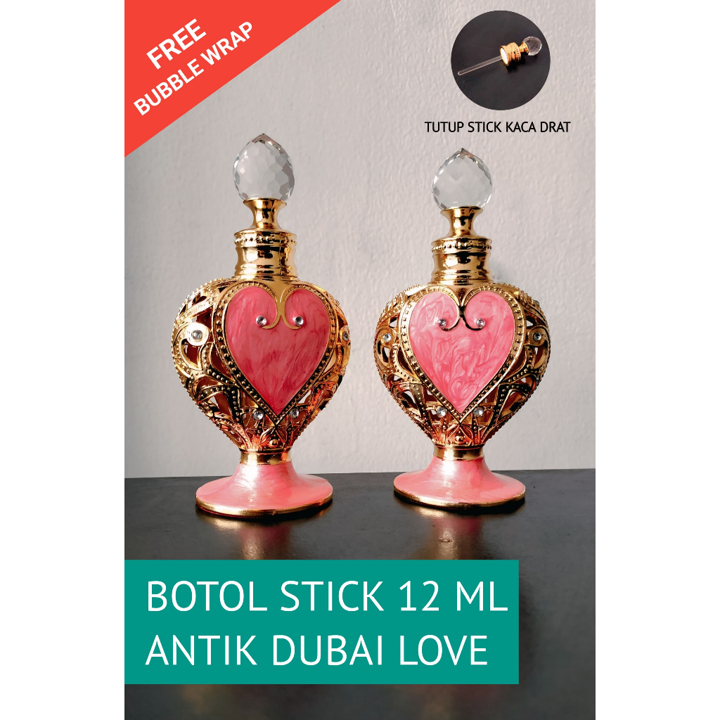 BOTOL PARFUM ((ANTIK DUBAI 12 ML)) BOTOL CANTIK ANTIK ELEGAN BISA ISI ULANG HARGA PER 1PCS