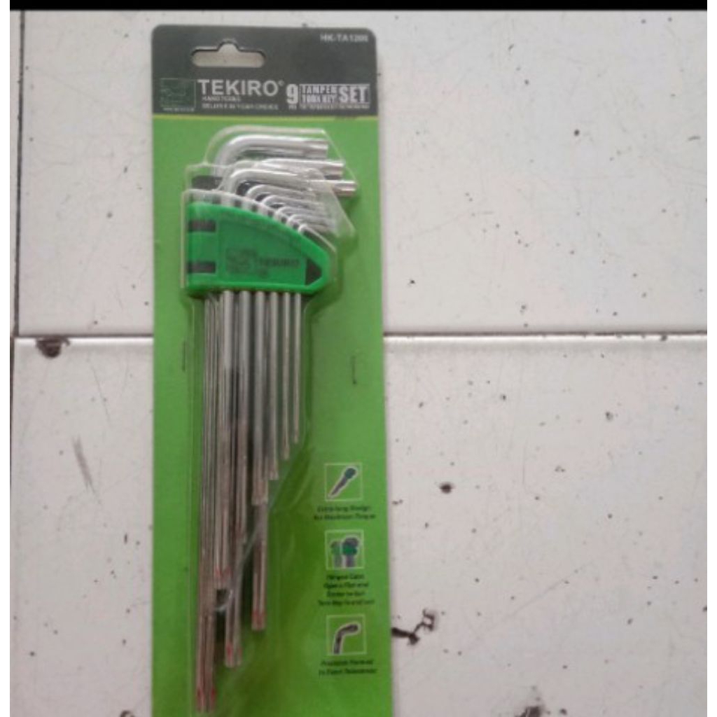 Kunci L Set Panjang Tekiro 9 set, HK-TA1206
