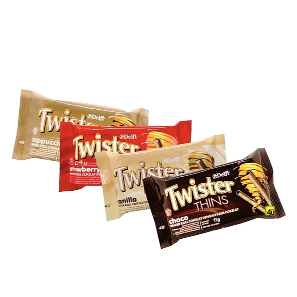 

Twister Thins Cokelat/ Twister Thins Vanilla/ Twister Thins Strawberry 15 gram