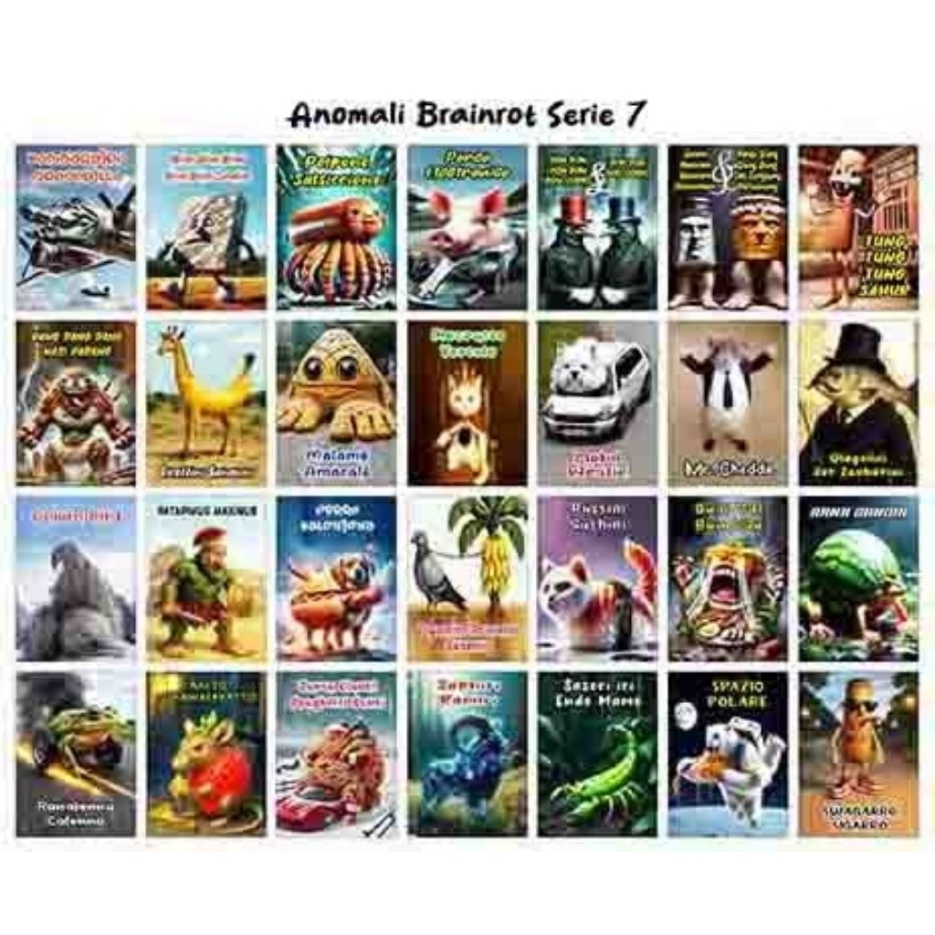 

Sticker Anomali Brainrot 28 Karakter Serie 7