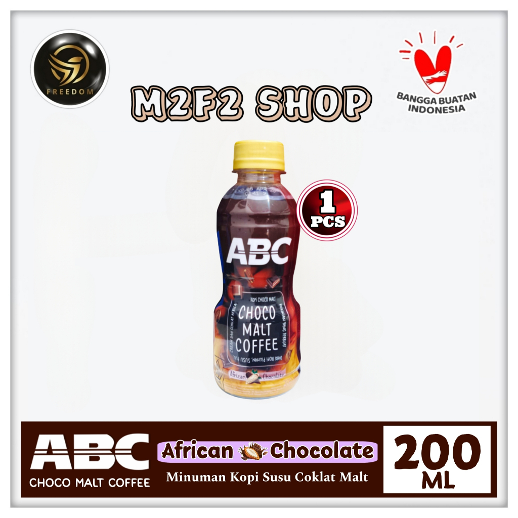 

Kopi Susu ABC African Choco Malt Coffee Botol Pet - 200 ml (Kemasan Satuan)