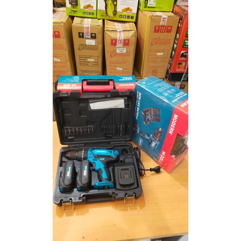 MODERN M20Li Mesin Bor Cordless 13mm 20V (Bor Impact Batrai)