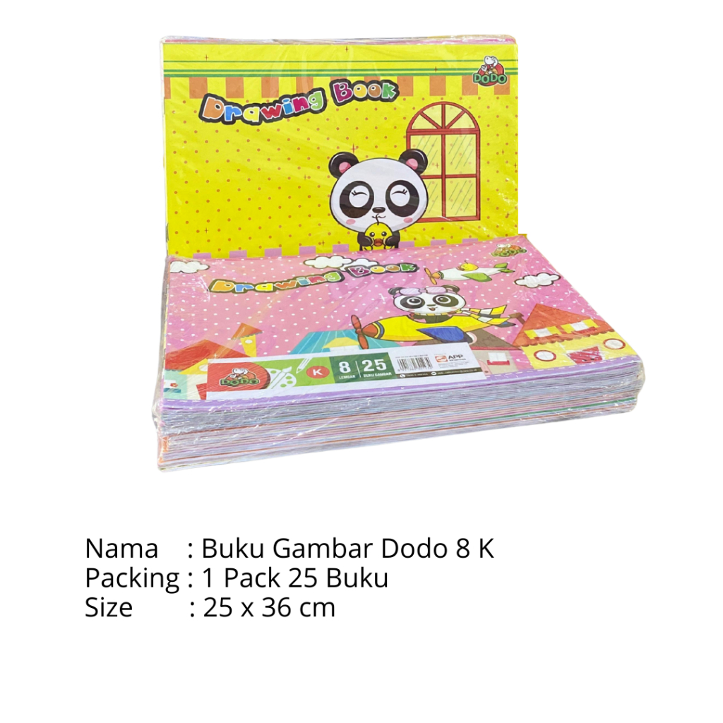 

Buku Gambar Dodo 8 K ( 1 pack / 25 buku)