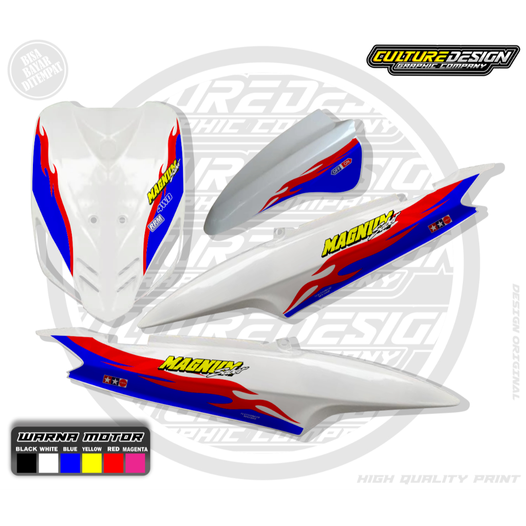 Striping transparan mio sporty & smile motif MAGNUM viral thailand elegant keren sticker motorcycle