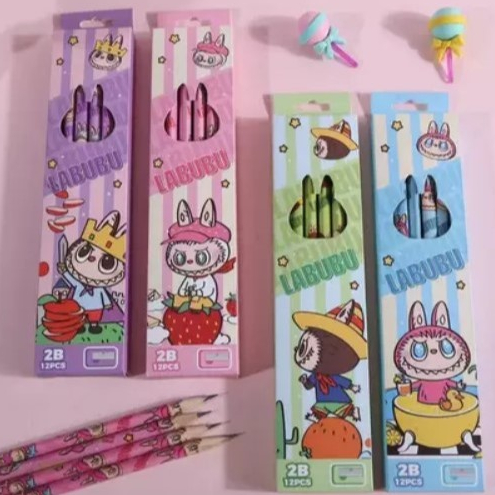 

PENSIL 2B MOTIF KARAKTER ISI 12PCS (FREE PENGHAPUS + RAUTAN)
