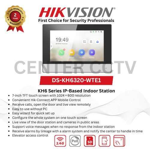DS-KH6320-WTE1 - HIKVISION VIDEO INTERCOM INDOOR STATION HIKVISION