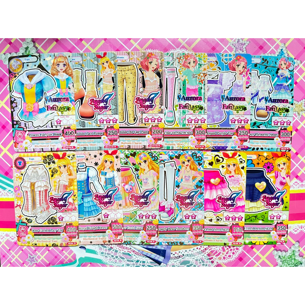 Kartu Aikatsu Cute Brand Angely Sugar Aurora Fantasy Ichigo Hoshimiya Sakura Angely Bear Maria Aries