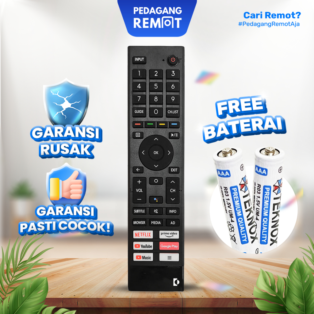 Remote TV Hisense Smart TV UHD 4K Remot Hisense Android Smart TV LCD LED 43A6500H 32A4200G 43A4200G