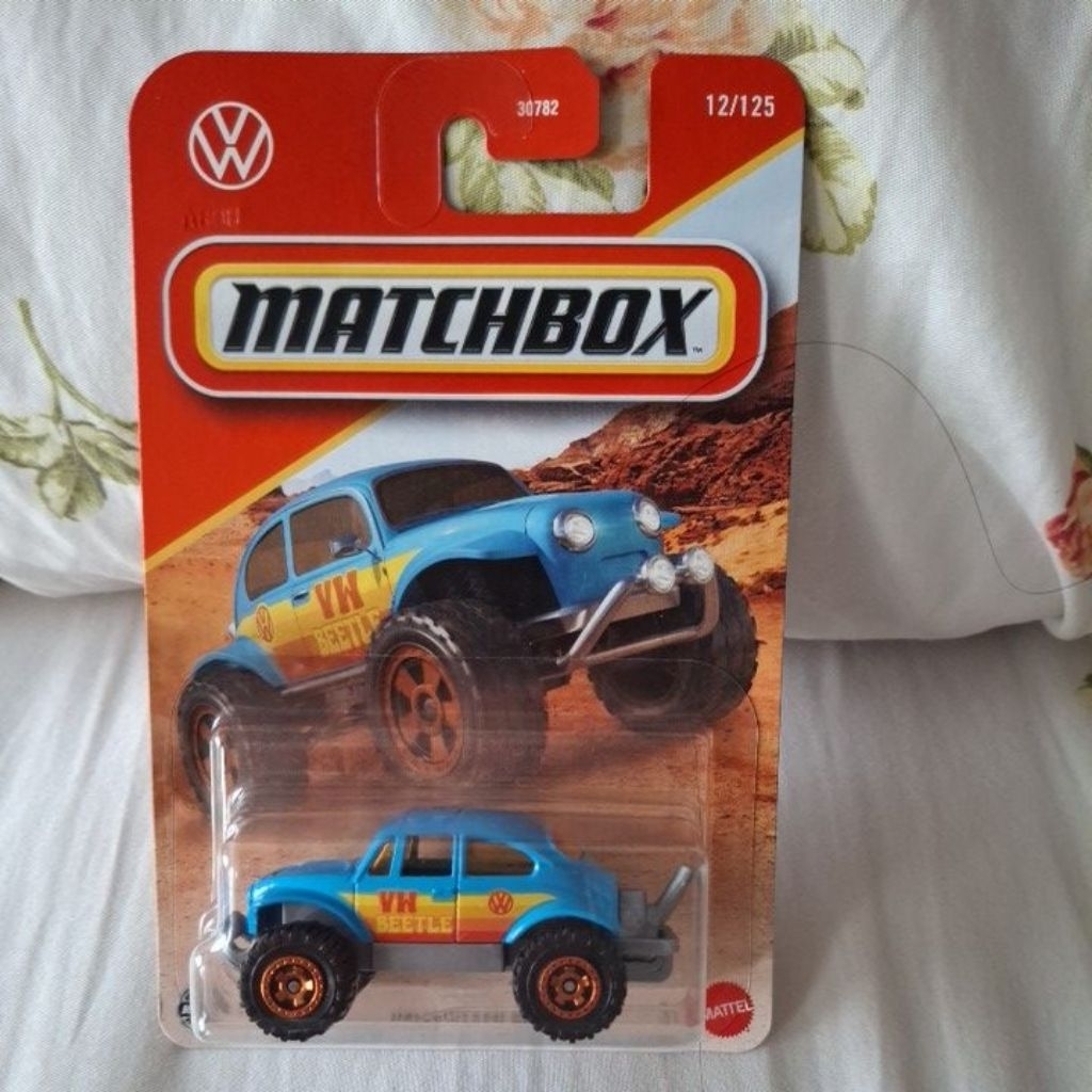 volkswagen beetle 4x4 matchbox biru