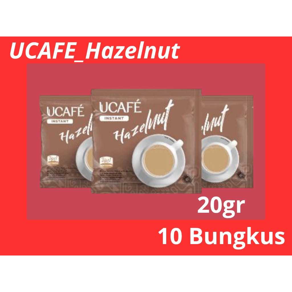 

UCAFE Instant Coffee_Hazelnut R10 (10 sachets x 20g) | Kopi Instan