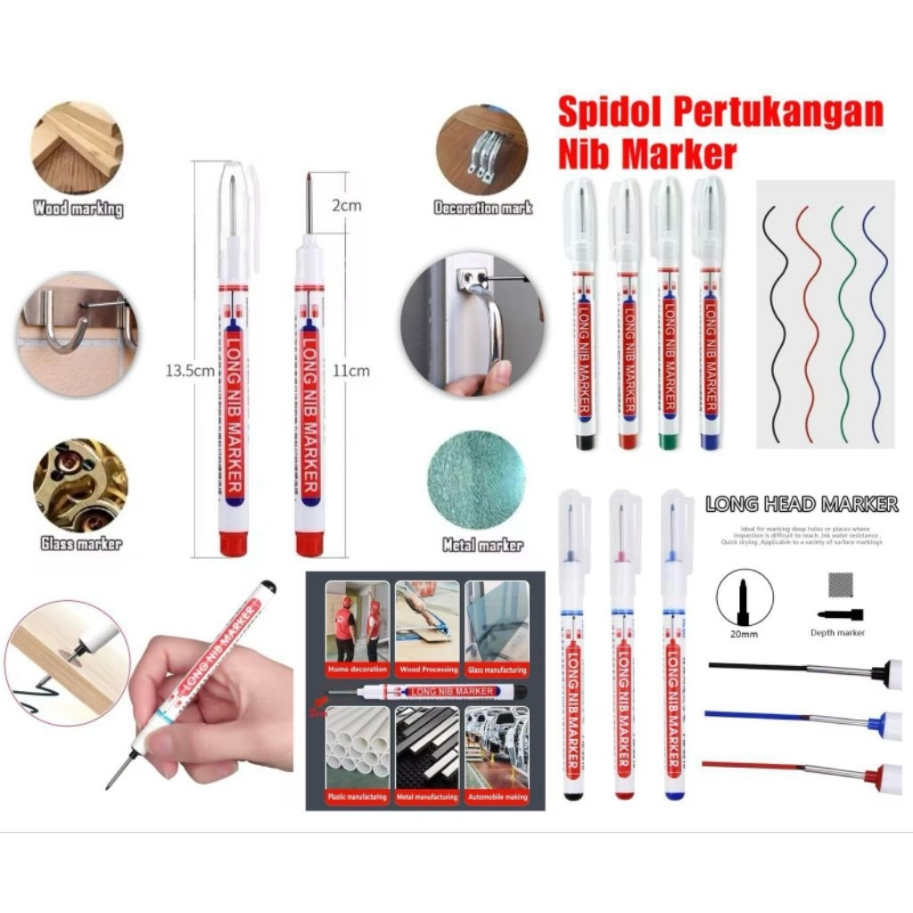 

spidol pertukangan Kepala panjang per pcs ✓ BRH