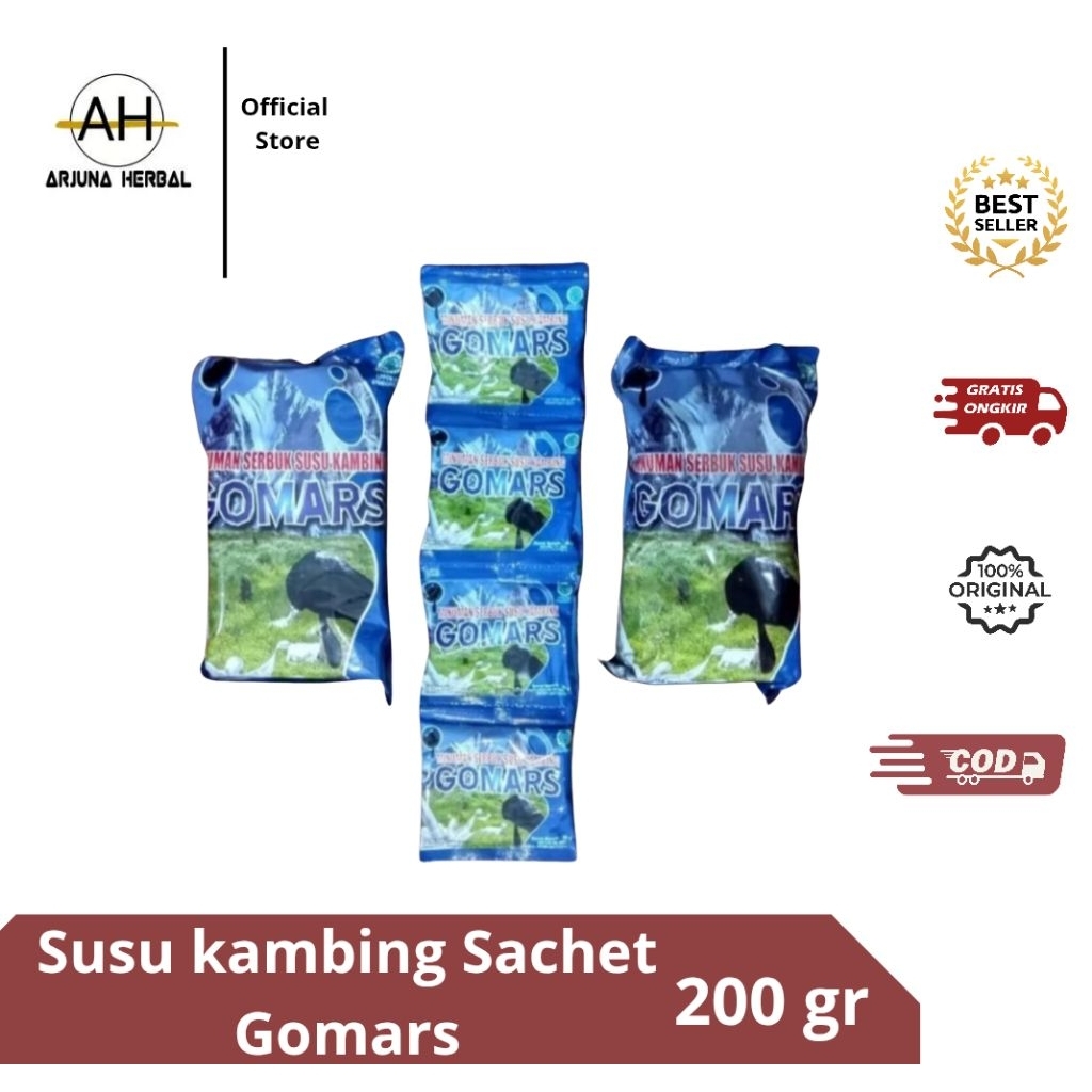 

Susu kambing gomars Sachet Jual per Pack - kemasan baru