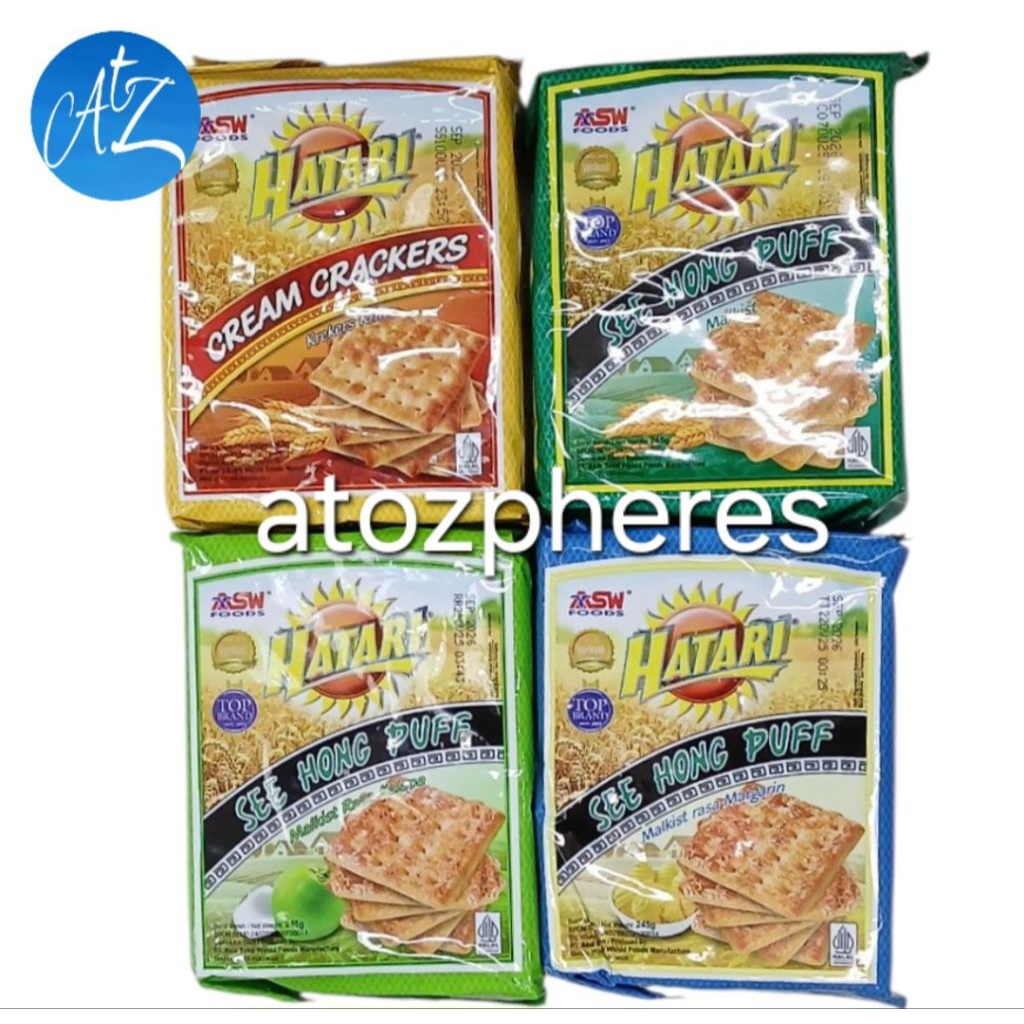 

Biskuit Krekers Krim Malkist rasa Asli Mentega Margarin Kelapa halal MUI ASW FOODS HATARI SEE HONG PUFF Coconut Margarine CREAM CRACKERS 245g