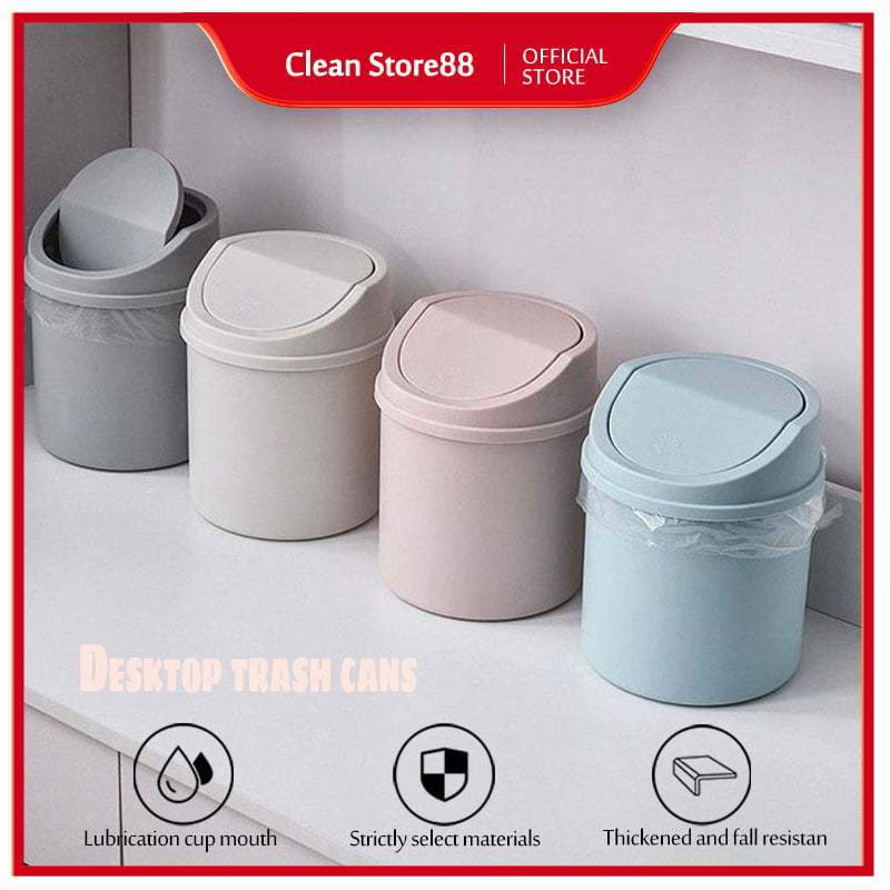 CleanStore Tempat Sampah Mini kamar tidur lucu Tempat Sampah Kecil Meja Tempat Sampah Kecil Aestheti