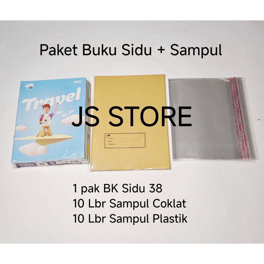 

Paket Buku Tulis Sidu Sinar Dunia + Sampul Coklat + Sampul Plastik Bening