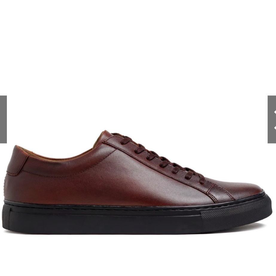 Prabu - Cipta Brown Black Sepatu Kulit Sneakers Pria Cokelat Hitam leather Sneaker