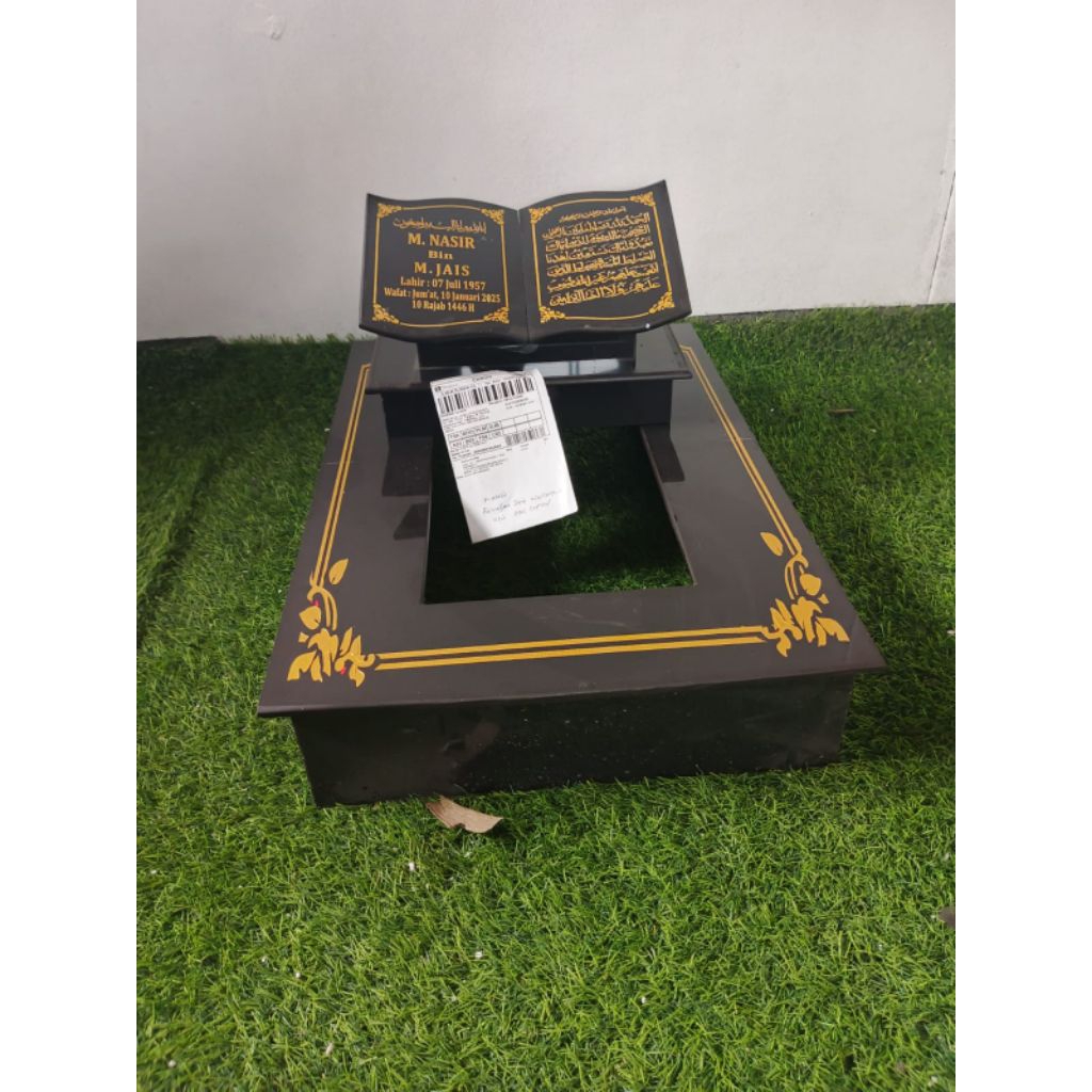 FULL MAKAM BAYI UKIR (60x40)/BATU NISAN GRANIT TILE/KUBURAN PAPAN NAMA+PCKING KAYU