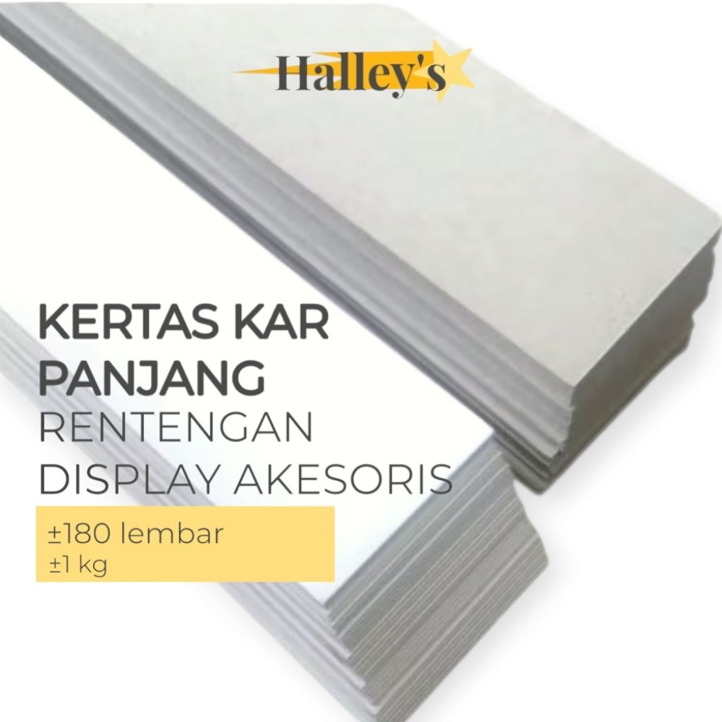 

Kertas Rentengan Kar Panjang 4x40cm – 1kg Display Aksesoris