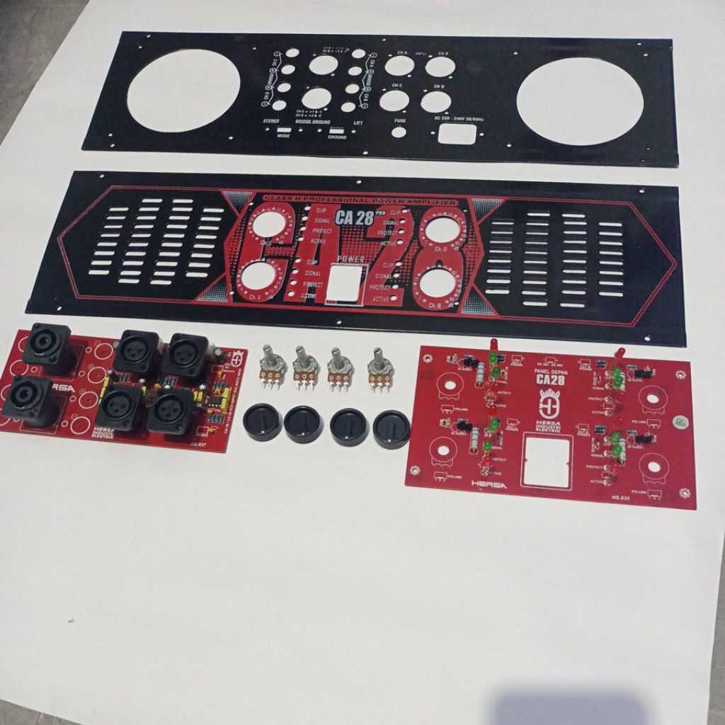 set plat ca 28 + LED ca 28 + input balance ca 28 + potensio + knop