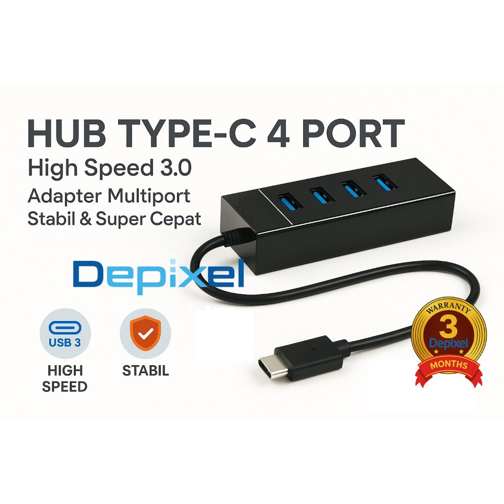 USB Hub 3.0 4 Port High Speed 5Gbps Spli