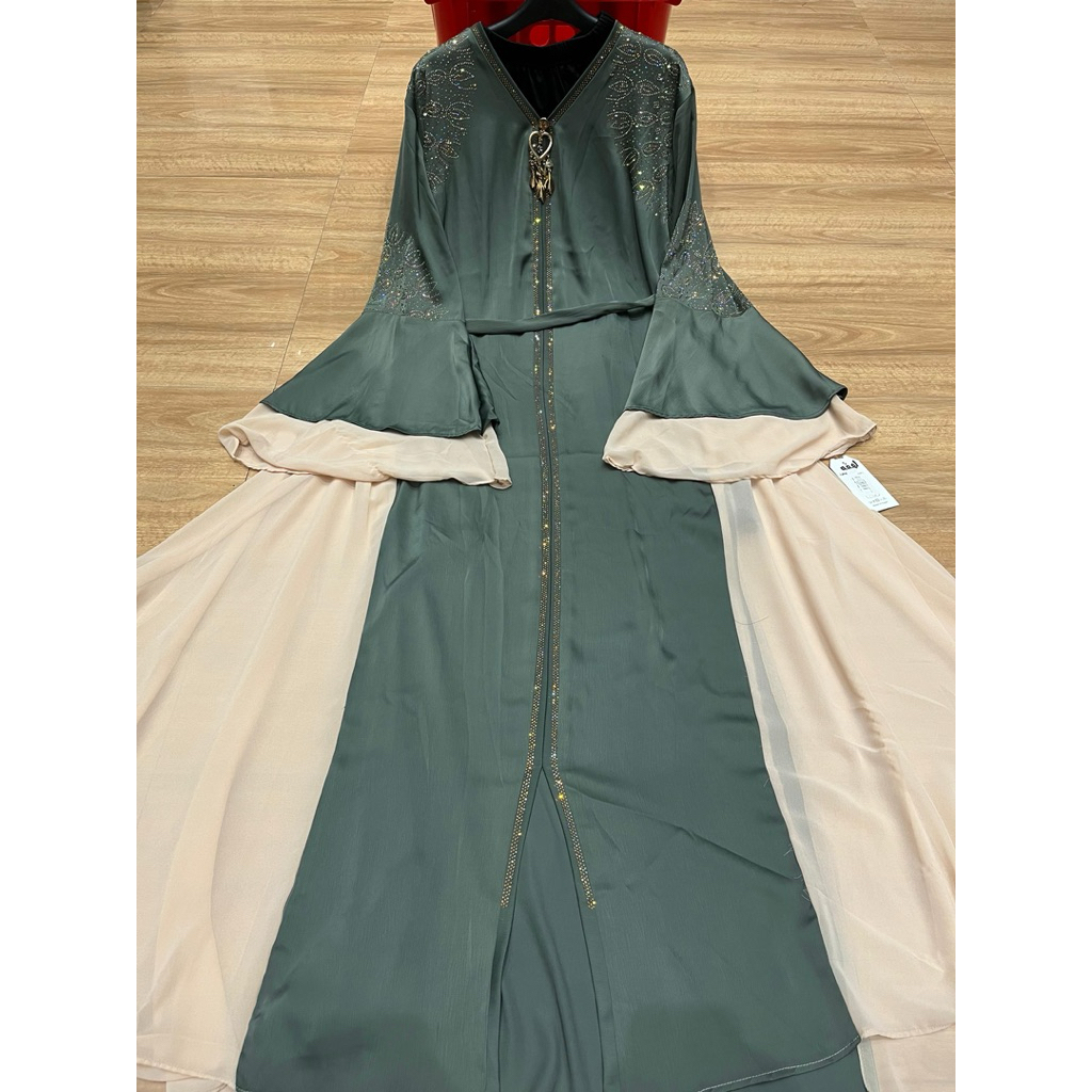 ABAYA IMPORT QIRA MESIR ALKHATIB COLLECTION BUSANA MUSLIMAH WANITA GAMIS SAUDI SYARI ORI DRESS PEREM