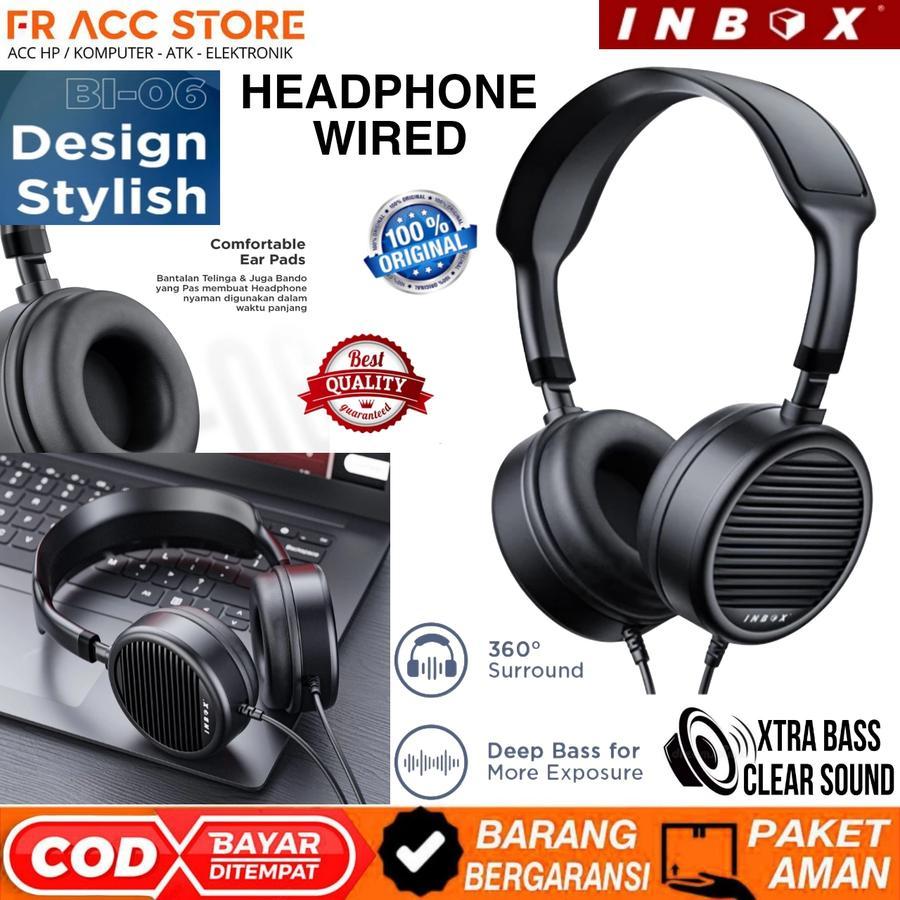 HEADPHONE INBOX BI-06 HEADSET GAMING HEADPHONE XTRA BASS HD SOUND HEADSET WIRED ORIGINAL INBOX