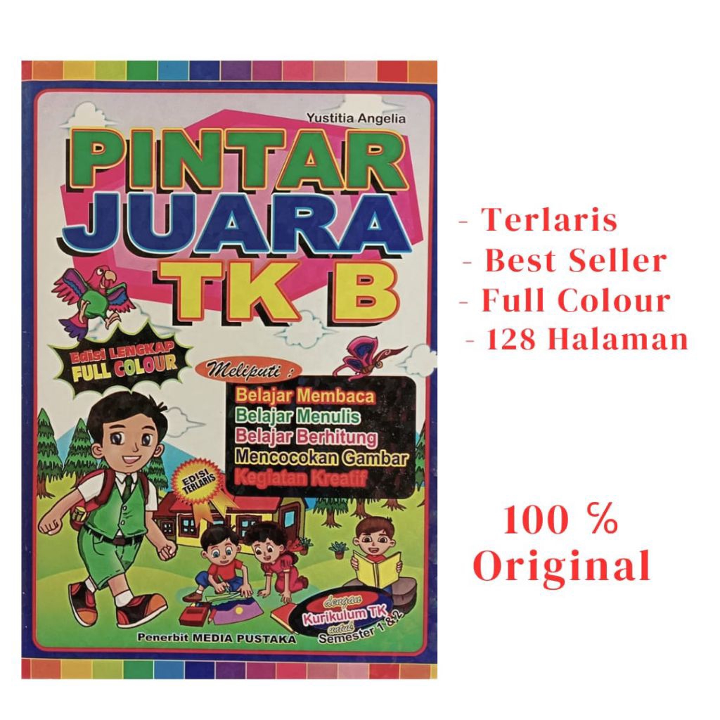 BUKU ANAK BELAJAR PINTAR JUARA TK B/BELAJAR MEMBACA/BELAJAR MENULIS/BELAJAR BERHITUNG