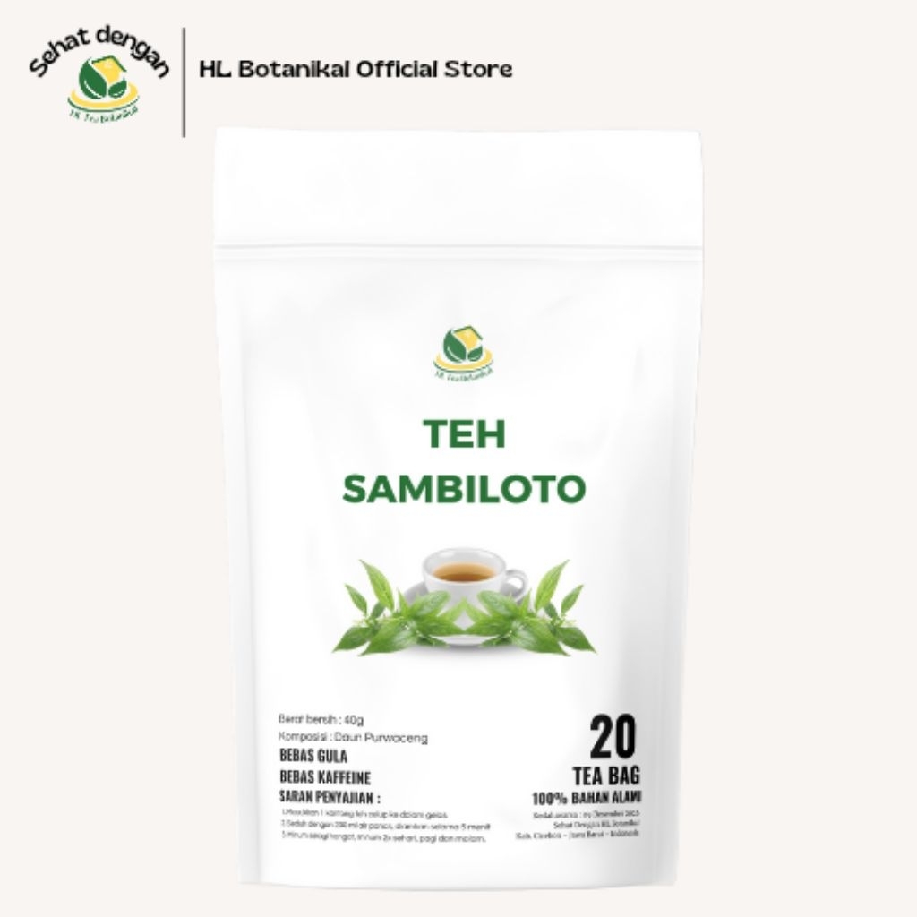 

HLTEABOTANIKAL Teh Sambiloto : Teh Sambiloto|Herbal|Paitan|Diabetes|Gula Darah isi 20 tea bag