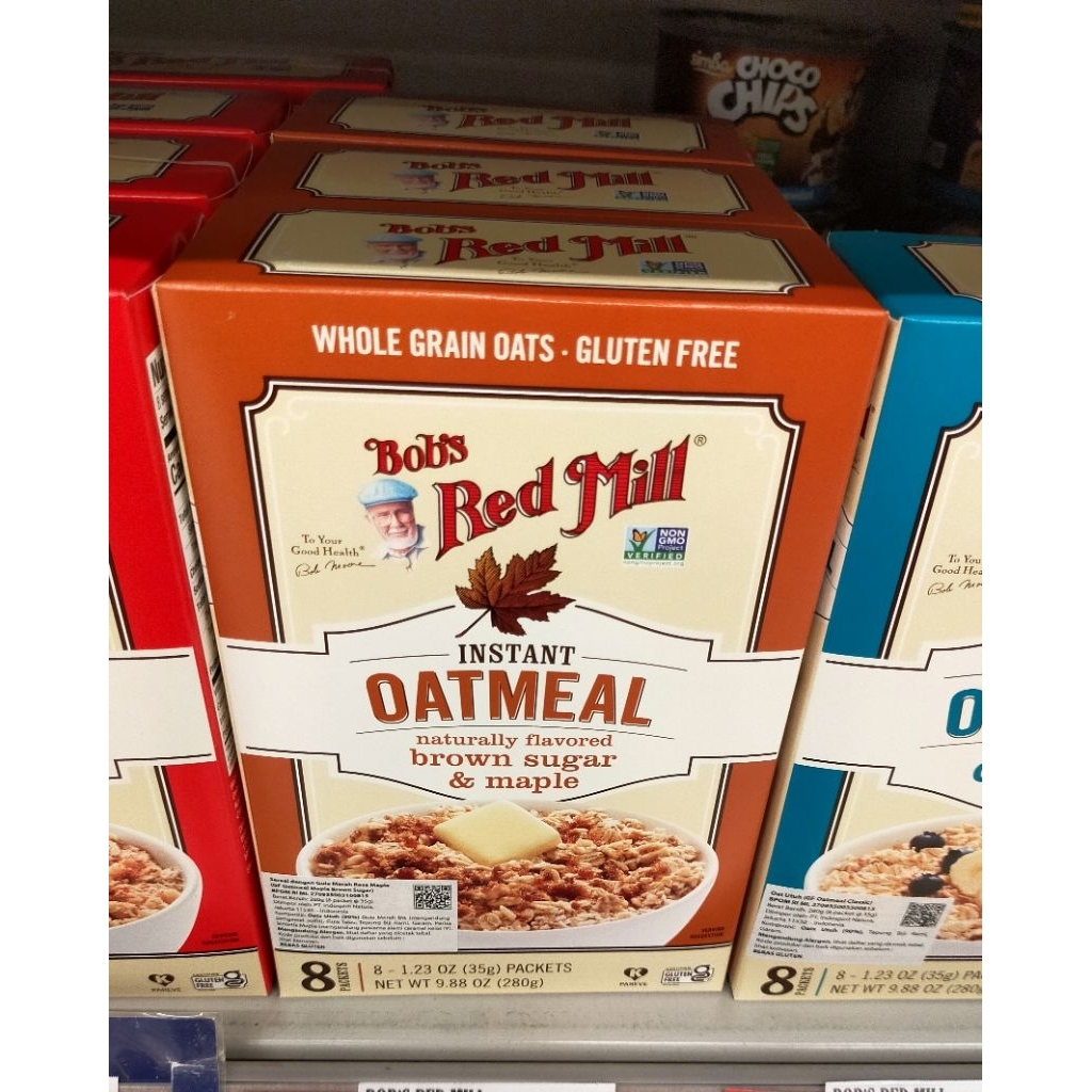 

BRM Bob Red Mill Instant Oatmeal Brown sugar and maple sereal gandum 280gr