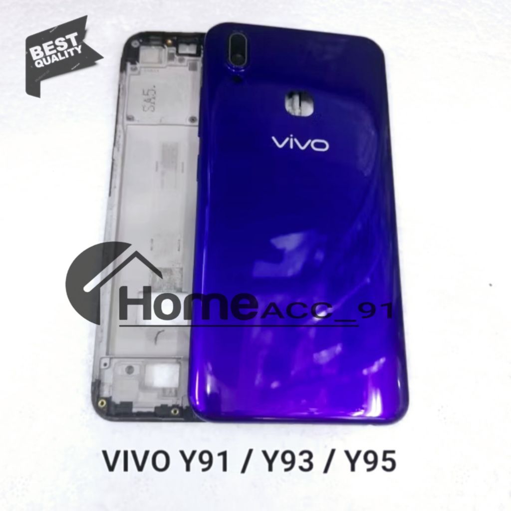 Casing Fullset Vivo Y91 / Y93 / Y95 Backdoor + Middle Frame Lcd Kesing Housing Fulset Original