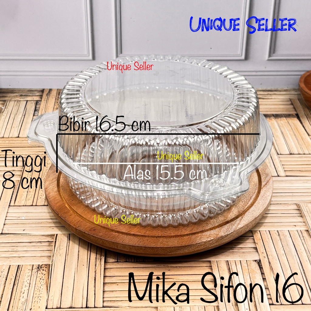 Latopia_ Mika Bolu Bulat Sifon 16 Cm Per Pcs / Mika Sf 1608 Tinggi 8 Cm / Mika Chiffon Bundar 16 Cm