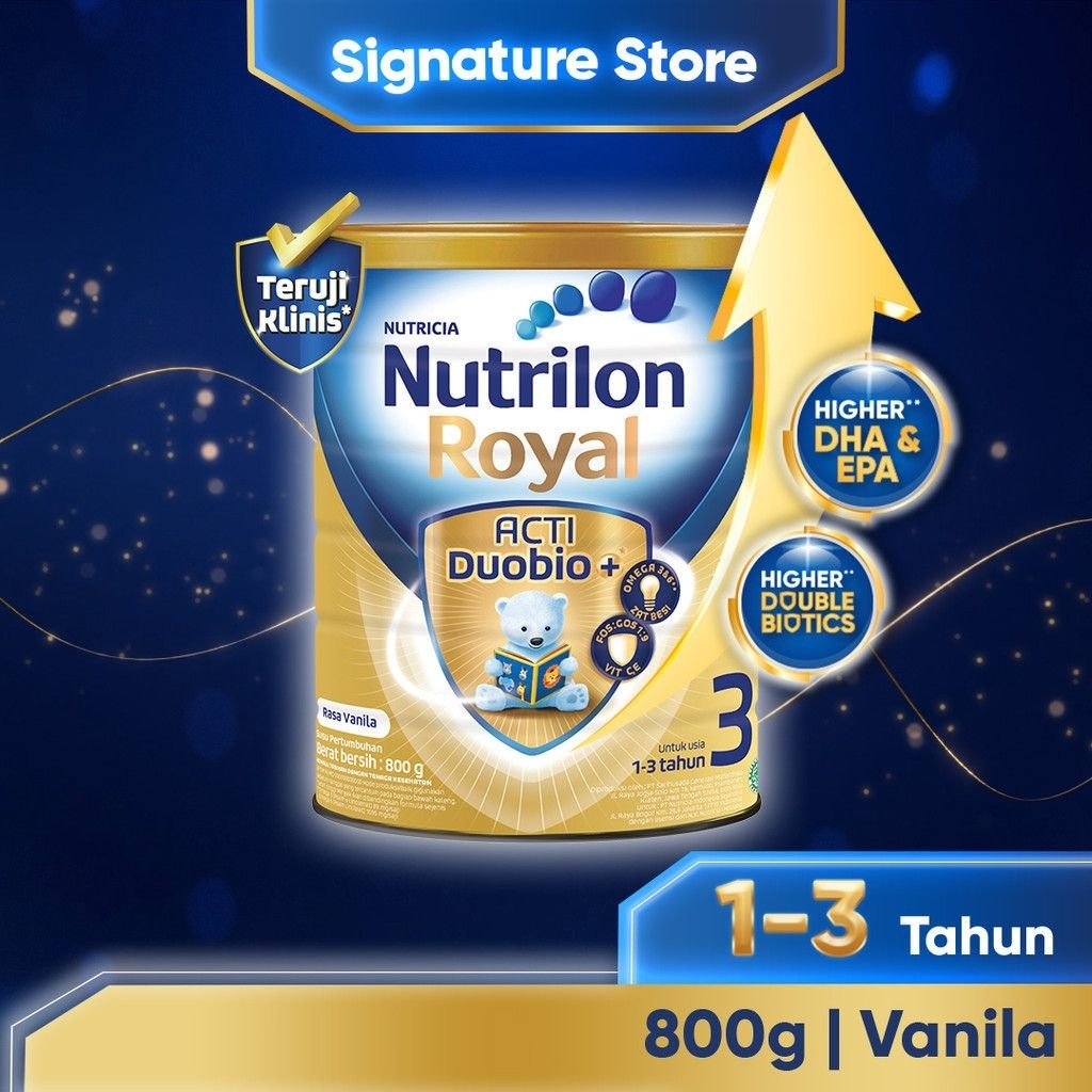 

Nutrilon Royal 3 (1-3 Tahun) Susu Pertumbuhan Anak Vanila 800gr